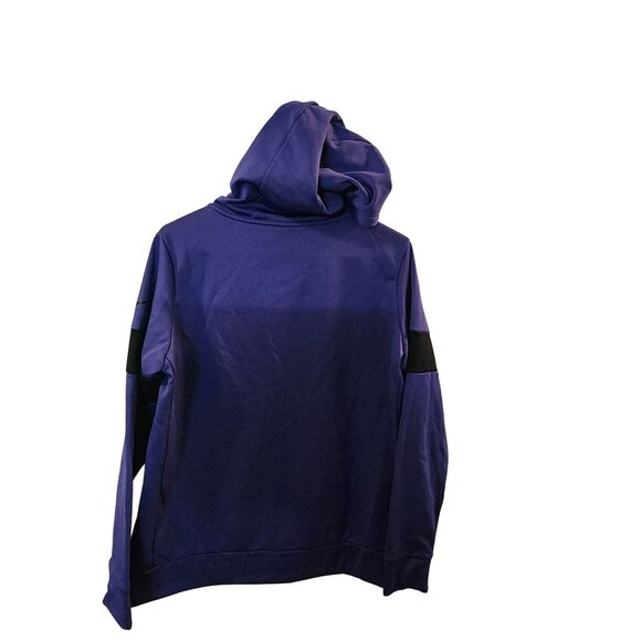 Nike Dri-Fit Purple Hooded Sweatshirt With Front Pocket & Black Accents Size L - Picture 6 of 6